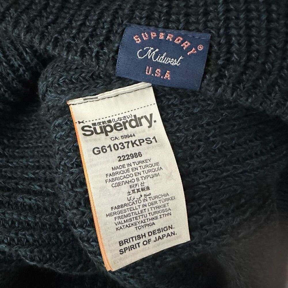 Superdry Midwest Parks V-Neck Sweater Size Small - Picture 4 of 12